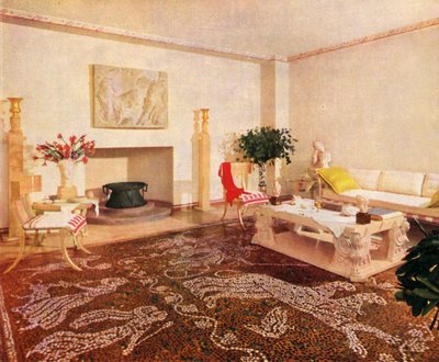 De Eetkamer - Robsjohn-Gibbings, noemde de stijl van deze kamer Sans Epoque, 1941 door Unbekannt