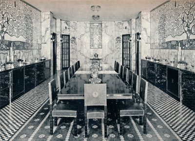 De eetkamer van het Stocletpaleis, Brussel, België, ca. 1914 door Unbekannt