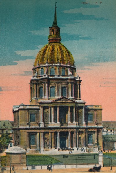De koepel van Les Invalides, Parijs, ca. 1920 door Unbekannt