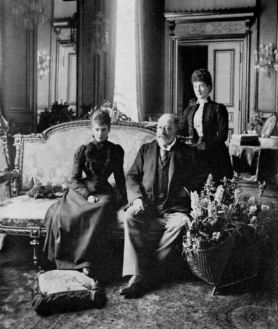 De Keizerin-weduwe van Rusland, Koning Edward VII en Koningin Alexandra, mei 1900 1964 door Unbekannt
