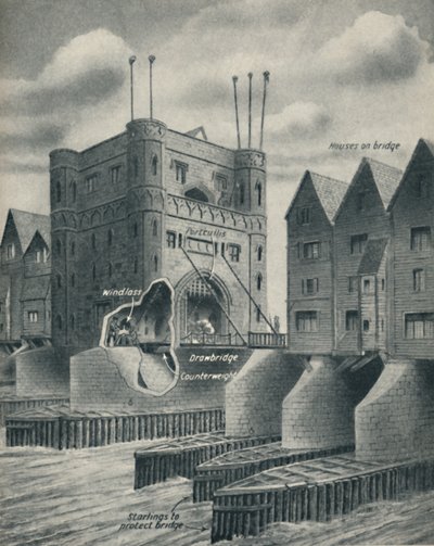 De Ophaalbrug die de Stad Londen Verdedigt, c1934 door Unbekannt