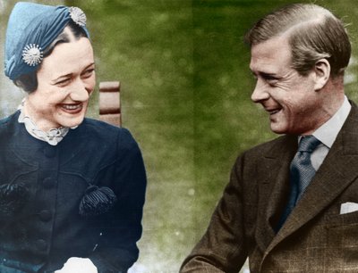 De hertog en hertogin van Windsor mevrouw Simpson in het Chateau de Cande, Frankrijk, 1937 door Unbekannt