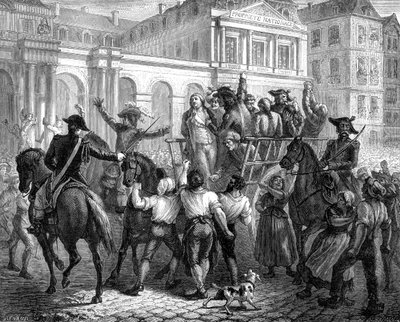 De hertog van Orleans op weg naar de guillotine, Parijs, 6 november 1793, 1882-1884 door Unbekannt