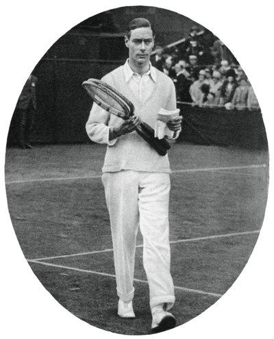 De hertog van York als deelnemer in het herendubbelspel op Wimbledon, 1926-1937 door Unbekannt
