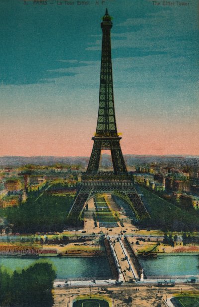De Eiffeltoren, Parijs, ca. 1920 door Unbekannt