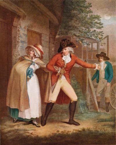 De ontvoering: Laetitia Lydia verleid van haar vrienden onder een huwelijksbelofte, 1789, 1925 door Unbekannt