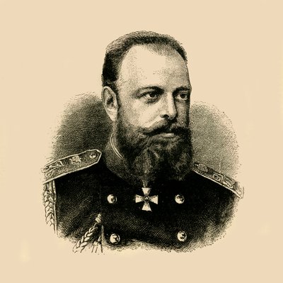 De Keizer Alexander III, 1881 door Unbekannt