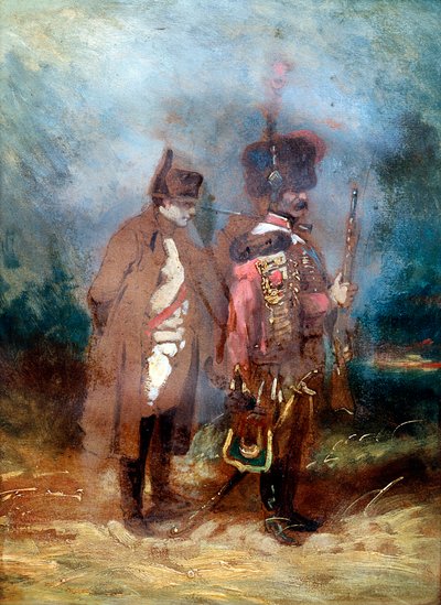 De Keizer Napoleon I tijdens de Franse Campagne door Unbekannt