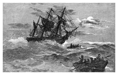 De Endeavour op het rif, Australië, 1770 1886 door Unbekannt