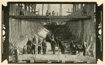 Het Engelse Schip, Discovery, In Aanbouw, 1901 door Unbekannt