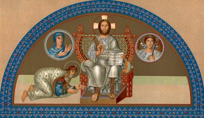 De troon gezeten Christus, 1902 door Unbekannt