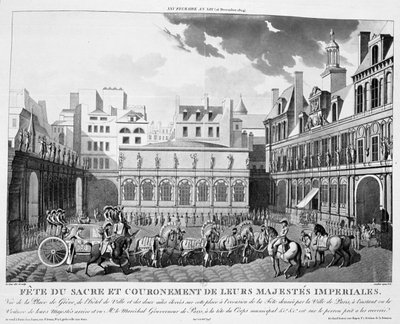 De Festiviteiten van de Kroning, Parijs, 2 december 1804, 19e eeuw door Unbekannt
