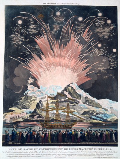 De festiviteiten van de kroning, Parijs, 2 december 1804 door Unbekannt