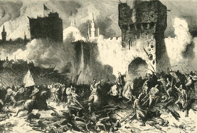 De laatste aanval op Constantinopel, 29 mei 1453 door Unbekannt