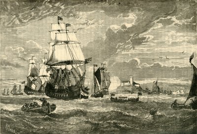 De eerste vloot van de Oost-Indische Compagnie vertrekt uit Woolwich, 1601, 1890 door Unbekannt
