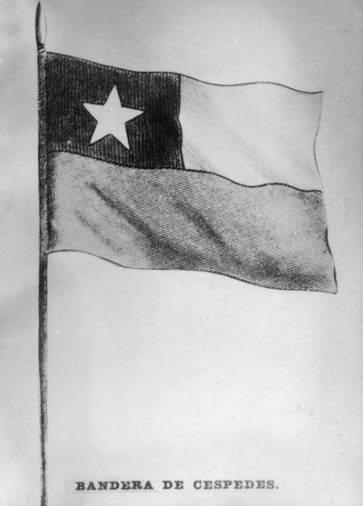 De vlag van Cespedes, 1868, jaren 1920 door Unbekannt