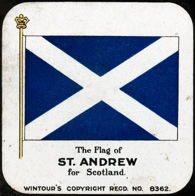De vlag van Sint Andreas voor Schotland, ca. 1910 door Unbekannt