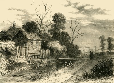 De Fleet-rivier, nabij St. Pancras, 1825, ca. 1876 door Unbekannt