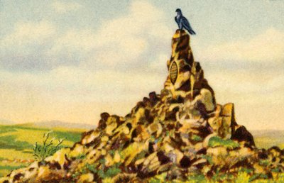 Het Fliegerdenkmal, monument op de Wasserkuppe, Hessen, Duitsland, 1932 door Unbekannt