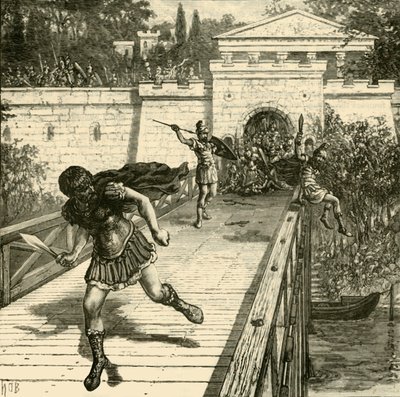 De vlucht van Caius Gracchus, 1890 door Unbekannt