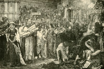 De Florentijnen die de ijdelheden afzweren op bevel van Savonarola, 1890 door Unbekannt