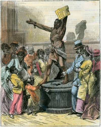 De bevrijde slaaf, standbeeld in Memorial Hall, Centennial Exhibition, Philadelphia, VS, ca. 1876 door Unbekannt
