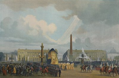 De begrafenisstoet van Napoleon op de Place De La Concorde, 15 december 1840, 1896 door Unbekannt