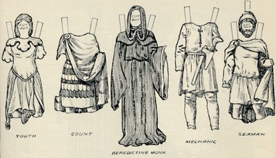 De Galerij van Britse Kostuums: De Kleding die Mensen Droegen in de Normandische Tijd, c1934 door Unbekannt