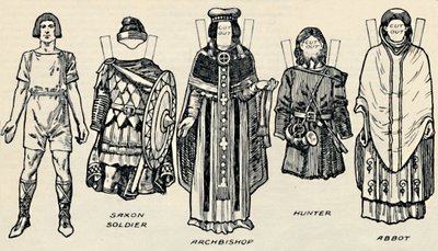 De Galerij van Britse Kostuums: De Kleding van Denen en Latere Angelsaksen, ca. 1934 door Unbekannt