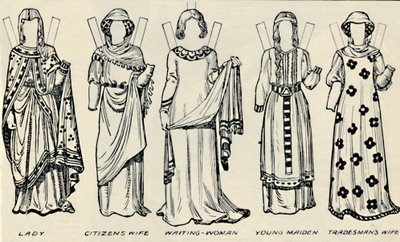 De galerij van Britse kostuums: Wat mannen en vrouwen droegen in de tijd van Hendrik III door Unbekannt