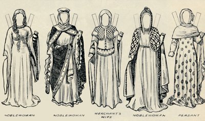 De galerij van historische kostuums: De jurken gedragen in de tijd van Richard I, c1934 door Unbekannt