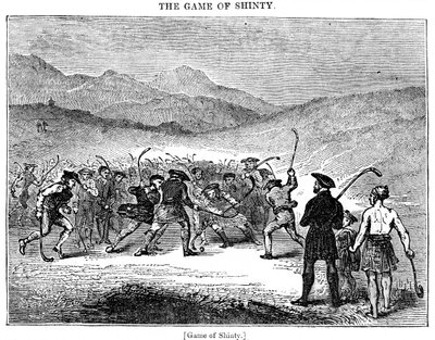 Het spel van Shinty door Unbekannt