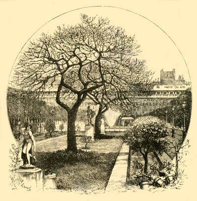 De Tuinen van het Palais Royal, Parijs, 1890 door Unbekannt