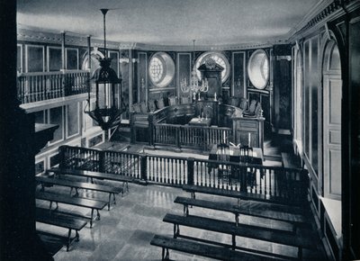 Het Hooggerechtshof in het Capitool van Williamsburg, ca. 1938 door Unbekannt