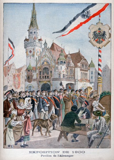 Het Duitse paviljoen op de Wereldtentoonstelling van 1900, Parijs, 1900 door Unbekannt