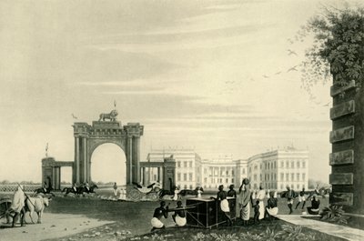 De Gouverneur-Generaal en Lijfwacht buiten het Regeringshuis, 1820, 1925 door Unbekannt