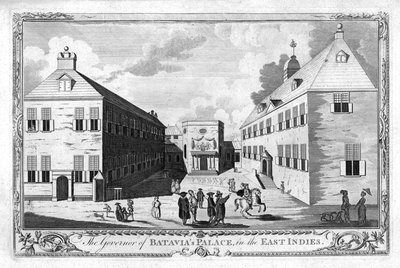 Het paleis van de gouverneur van Batavia, in de Oost-Indië door Unbekannt