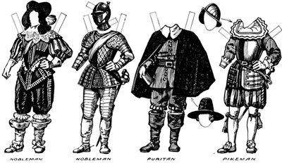 De grote galerij van historische kostuums: Jurken gedragen in het bewind van James I door Unbekannt
