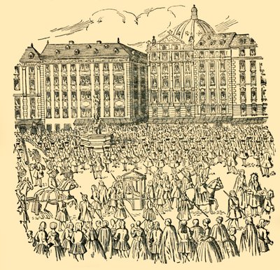 De grote edelen van Hongarije zweren trouw aan Maria Theresia...in 1740, ca. 1930 door Unbekannt