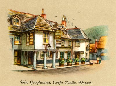 De Greyhound, Corfe Castle, Dorset door Unbekannt