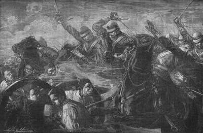 De Wachten die de Kanonnen bij Kassassin Aanvallen, c1882 door Unbekannt