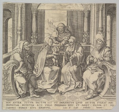 De Heilige Familie, Maagd en Kind met Jozef, Anna en Twee Mannelijke Heiligen kopie.n.d. door Unbekannt