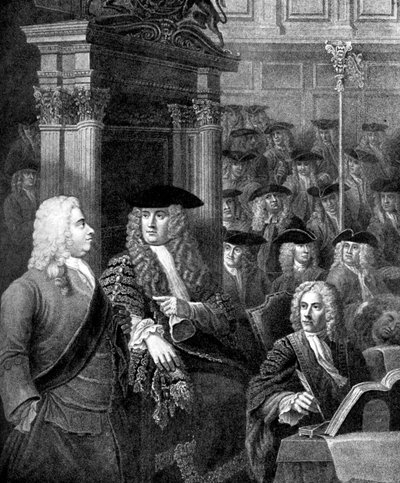 Het Lagerhuis tijdens de administratie van Sir Robert Walpole door Unbekannt