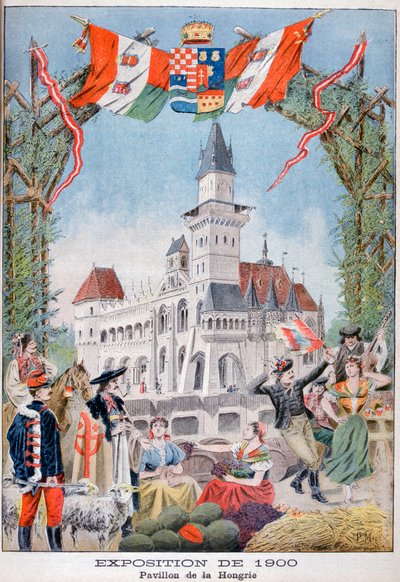 Het Hongaarse paviljoen op de Wereldtentoonstelling van 1900, Parijs, 1900 door Unbekannt