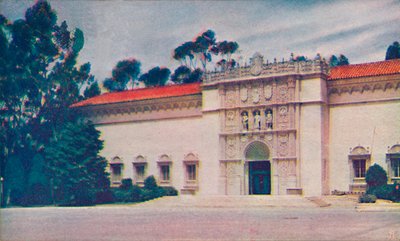 De imposante ingang van de Schone Kunsten Galerie, ca. 1935 door Unbekannt