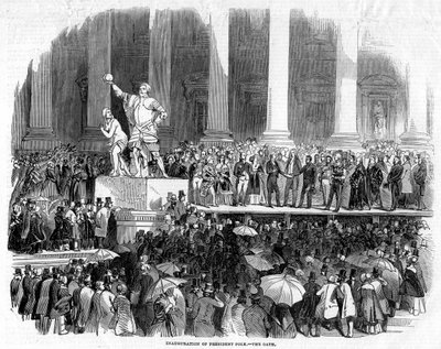 De inauguratie van president Polk, 1845 door Unbekannt