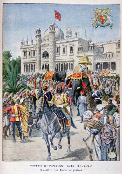 Het Indiase paviljoen op de Wereldtentoonstelling van 1900, Parijs door Unbekannt
