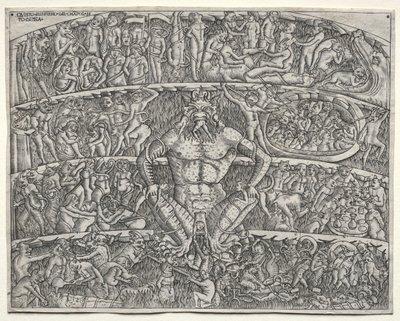 De hel volgens Dante, naar de fresco in het Campo Santo in Pisa door Unbekannt