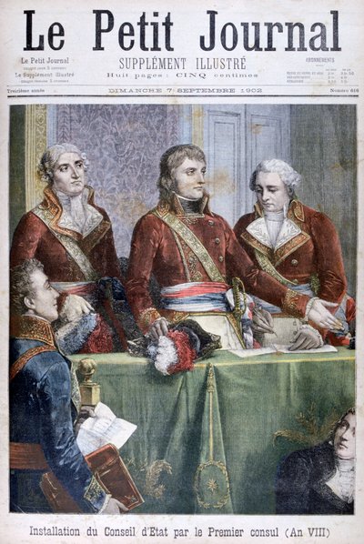 De Installatie van de Raad van State door de Eerste Consul Napoleon, 1799 1902 door Unbekannt