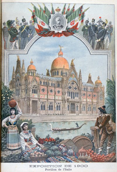 Het Italiaanse paviljoen op de Wereldtentoonstelling van 1900, Parijs, 1900 door Unbekannt